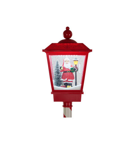DKD Home Decor outdoor street lantern in white and red, 30x30x180 cm, suitable for garden outdoor decoration.