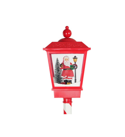 DKD Home Decor outdoor street lantern in white and red, 30x30x180 cm, suitable for garden and exterior decoration.