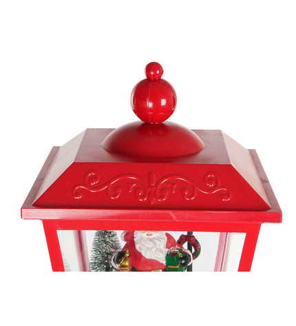 DKD Home Decor outdoor street lantern in white and red, 30x30x180 cm, decorative garden lighting for outdoor spaces.