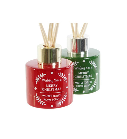 Two DKD Home Decor parfum sticks for home fragrance and decor, shown in clear packaging with elegant design elements.