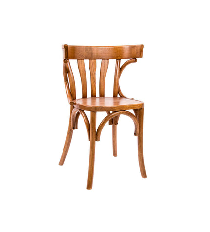 DKD Home Decor chair in beige with wooden legs, 40x40x77 cm, modern house and kitchen furniture for dining or seating areas
