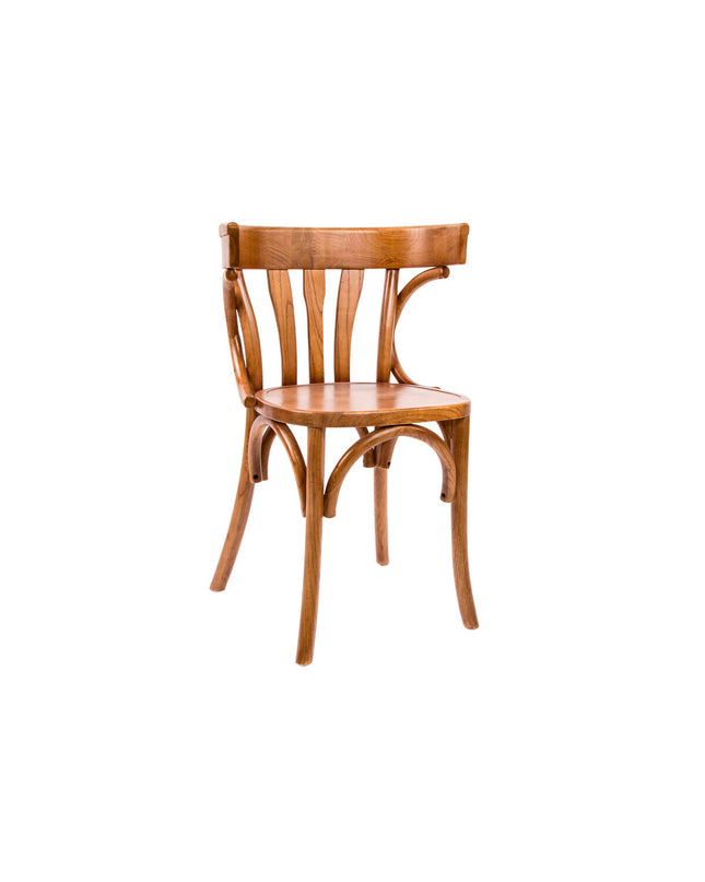 DKD Home Decor chair in beige with wooden legs, 40x40x77 cm, modern house and kitchen furniture for dining or seating areas