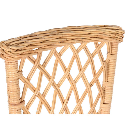 DKD Home Decor white wooden chair in natural finish, 45x55x85 cm, ideal for home and kitchen furniture.