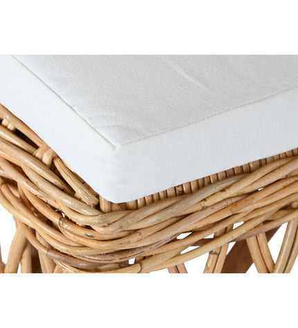 DKD Home Decor white wooden chair with natural finish, measuring 45x55x85 cm, suitable for home and kitchen decor.