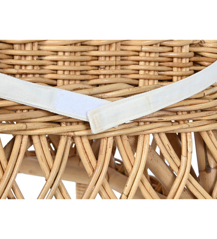 DKD Home Decor white natural wooden chair in various sizes, featuring a sleek design and sturdy construction for home and kitchen use.