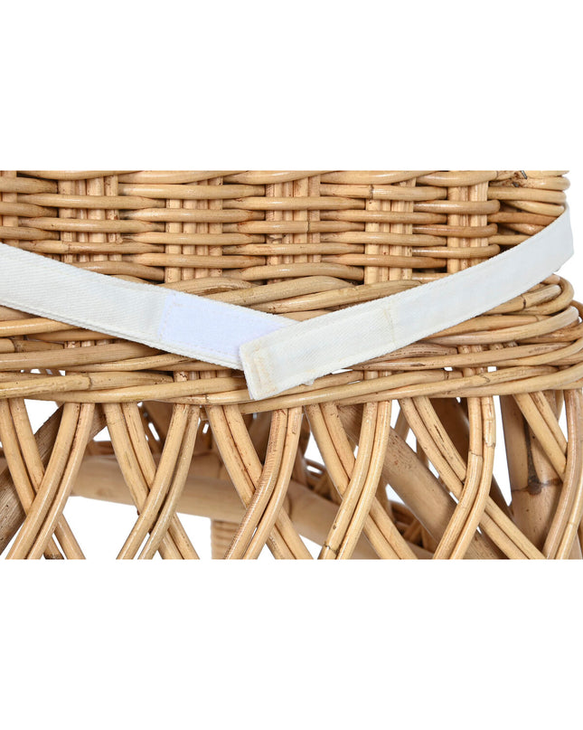 DKD Home Decor white natural wooden chair in various sizes, featuring a sleek design and sturdy construction for home and kitchen use.