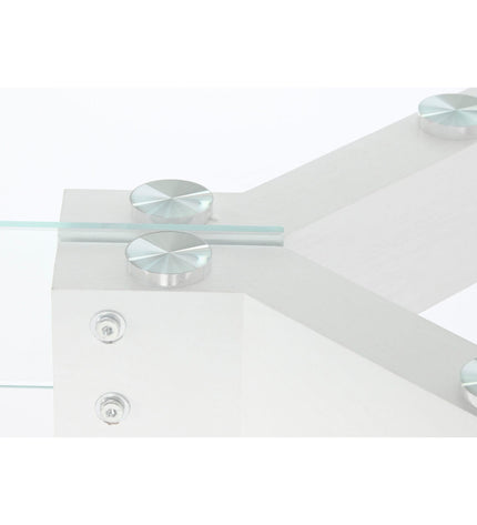 Rectangular dining table by DKD Home Decor with transparent crystal and wood finish, measuring 160x90x75 cm.