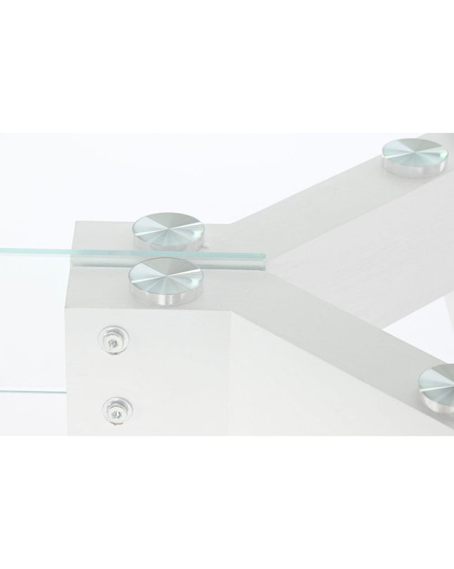 Rectangular dining table by DKD Home Decor with transparent crystal and wood finish, measuring 160x90x75 cm.