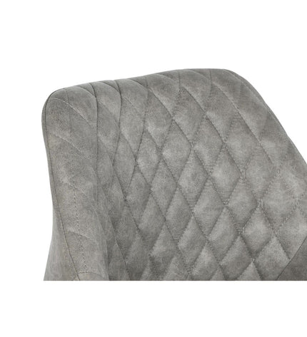 Black and gray DKD Home Decor chair with wooden legs, measuring 55x58x83 cm, suitable for home and kitchen use.