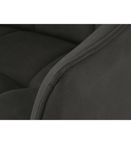 Dark gray DKD Home Decor chair with black and dark brown finish, measuring 60x60x84 cm, in a home and kitchen setting.