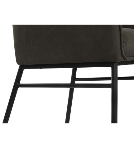 Dark gray DKD Home Decor chair with black and dark brown finish, 60x60x84 cm, suitable for home and kitchen settings.