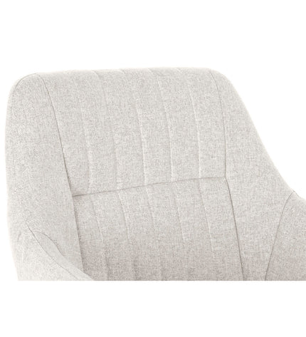 Beige DKD Home Decor polyester and metal chair, dimensions 59.5 x 60.5 x 78 cm, modern house and kitchen furniture.