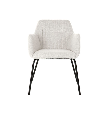 Beige DKD Home Decor polyester and metal chair measuring 59.5 x 60.5 x 78 cm, suitable for home and kitchen use.