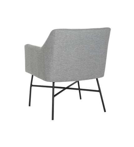 Gray DKD Home Decor chair with wooden legs, measuring 59.5 x 60.5 x 78 cm, suitable for home and kitchen decor.