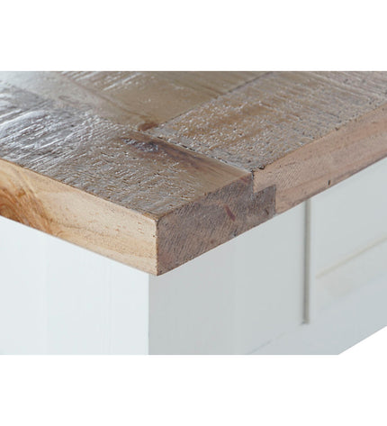 Brown beige DKD Home Decor dining table made of paulownia wood, 160x80x79 cm, with a sturdy rectangular design.