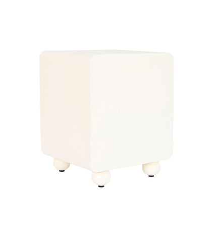 White wooden nightstand by DKD Home Decor with MDF, measuring 45x40x55 cm, featuring a simple modern design.