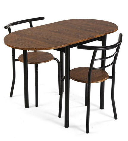 Rectangular dining table with four chairs, DKD Home Decor, measuring 121 x 55 x 78 cm, in a home kitchen setting