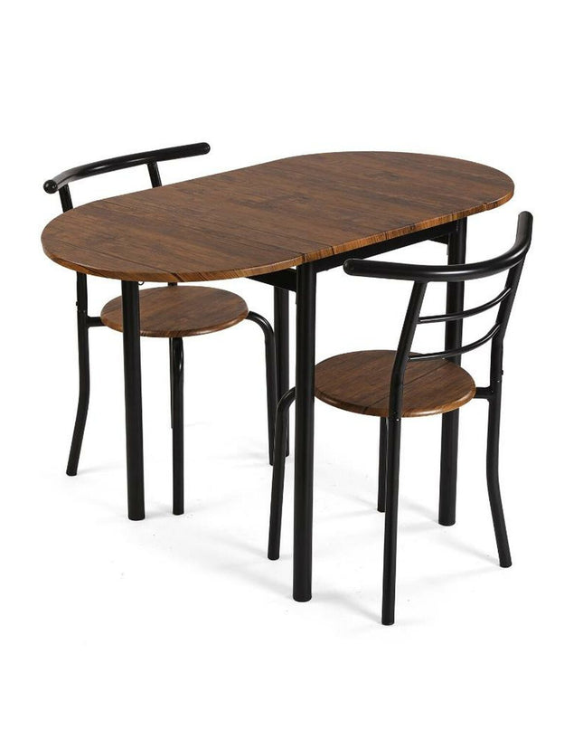 Rectangular dining table with four chairs, DKD Home Decor, measuring 121 x 55 x 78 cm, in a home kitchen setting
