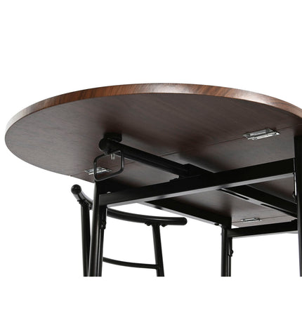 Wooden dining table with four matching chairs in a modern DKD Home Decor set, measuring 121x55x78 cm.