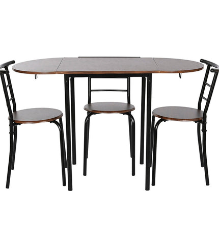 Wooden dining table with four matching chairs from DKD Home Decor, measuring 121x55x78 cm, in a modern home setting.