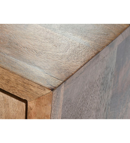 DKD Home Decor mango wood nightstand with 50x40x65 cm dimensions, featuring a natural finish and modern design.