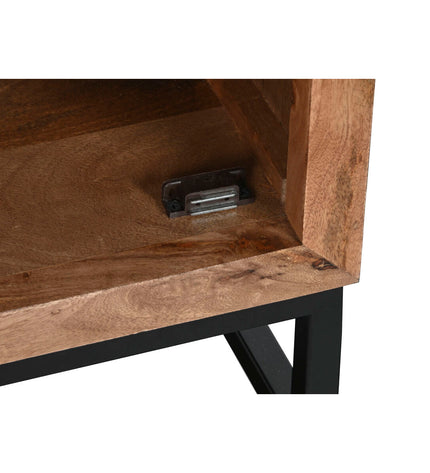 DKD Home Decor nightstand in mango wood with dimensions 50x40x65 cm, featuring a natural wood finish and simple design.
