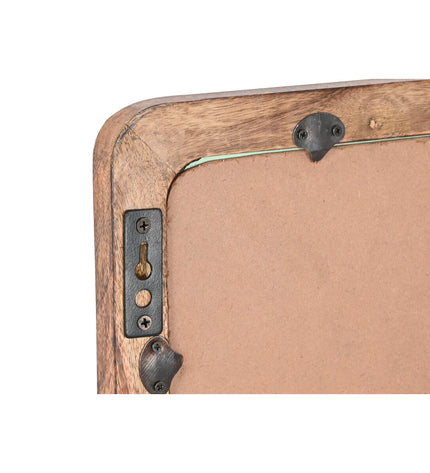 Home ESPRIT Wandspiegel in bruin mangohout, stadsstijl, 44x3x100 cm, wall mirror with natural wood frame for home decor.