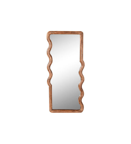 Home ESPRIT Wandspiegel in bruin mangohout with a 44x3x100 cm rectangular design, ideal for home decor and wall decoration.