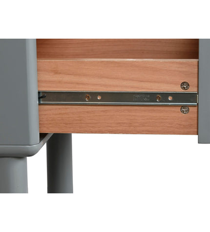 Home ESPRIT Nachtkastje in blauw en grijs met natuurlijk hout, MDF, 48x40x55 cm, modern bedside table for bedroom storage.