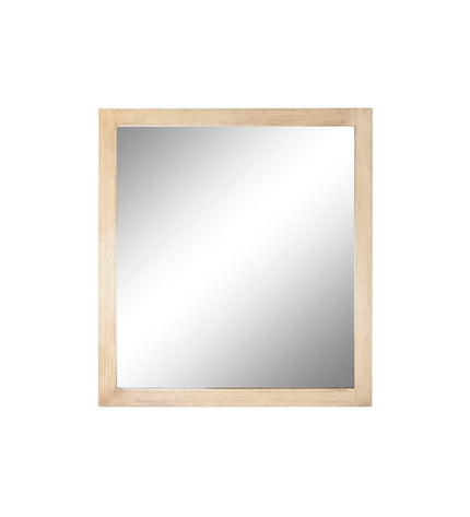 Home ESPRIT tropical wall mirror, 92 x 2 x 100 cm, with natural wooden frame, for home decor and wall decoration.
