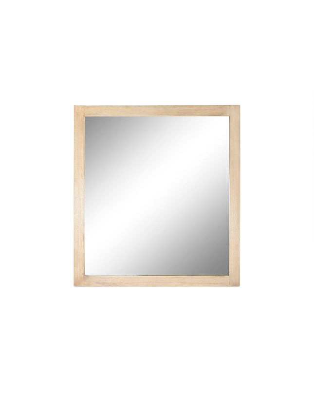 Home ESPRIT tropical wall mirror, 92 x 2 x 100 cm, with natural wooden frame, for home decor and wall decoration.