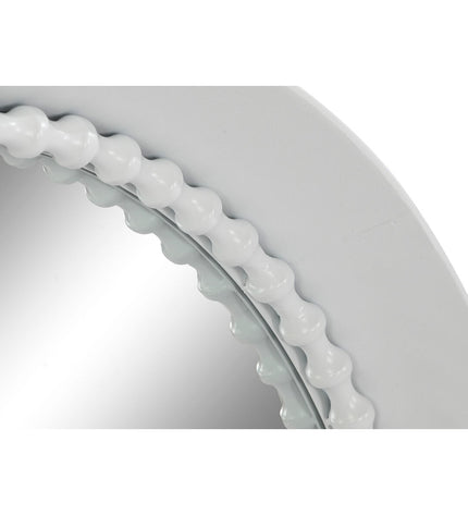 Home ESPRIT wall mirror with a sleek white frame, measuring 85.5 x 9.5 x 85.5 cm, ideal for home decor.