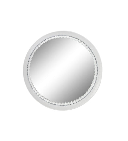 Home ESPRIT Wandspiegel in wit, 85.5 cm tall, decorative mirror for home decor, with sleek rectangular design.