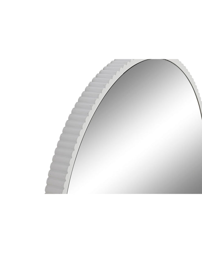 Home ESPRIT Wandspiegel Wit Stads, 70x70 cm, decorative wall mirror with a sleek white frame for modern home decor.