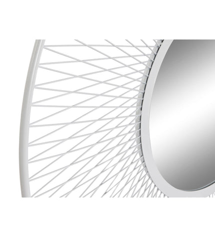 Home ESPRIT Wandspiegel Wit Stads, 90x2x90 cm, rectangular wall mirror with a sleek white frame for stylish home decor.