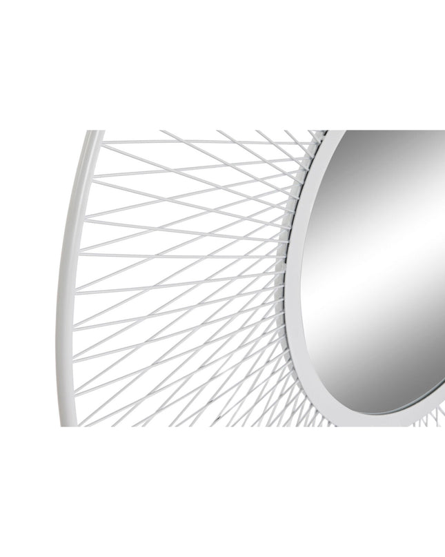Home ESPRIT Wandspiegel Wit Stads, 90x2x90 cm, rectangular wall mirror with a sleek white frame for stylish home decor.