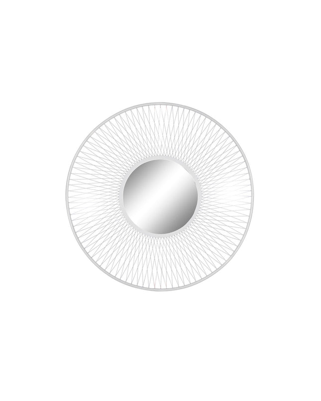 Home ESPRIT Wandspiegel Wit Stads, 90x2x90 cm, modern rectangular mirror for home decor in a bright white finish.