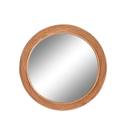 Home ESPRIT Lichtbruin Wandspiegel in natuurlijke stadsstijl, 72x7x72 cm, with a modern, sleek frame for home decor.