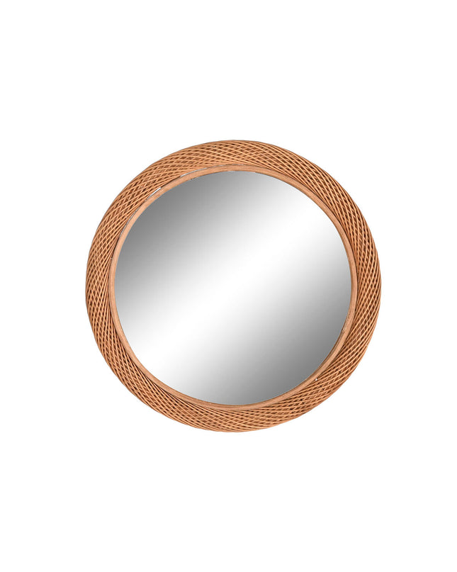 Home ESPRIT Lichtbruin Wandspiegel in natuurlijke stadsstijl, 72x7x72 cm, with a modern, sleek frame for home decor.