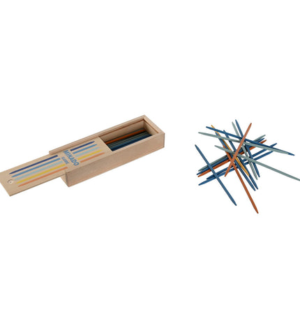Home ESPRIT Mikado skill game with wooden sticks arranged in a colorful bundle, ideal for fun and concentration.