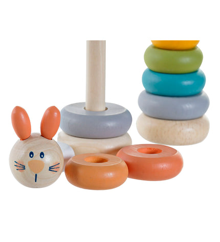 Set of two educational animal figures from Home ESPRIT, measuring 5.5 x 5.5 x 14 cm, for kids' play and learning activities.
