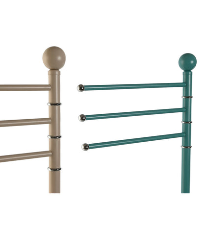 Home ESPRIT beige and turquoise metal free-standing towel racks, 43x22x90 cm, set of 2 for bathroom organization