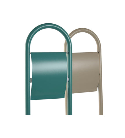 Home ESPRIT toilet paper holder set in turquoise metal, wall-mounted bathroom accessories, 30x16x78.5 cm, set of two.