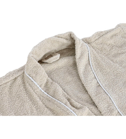 Beige men's Kamerjas by Home ESPRIT for home and bath, made of soft cotton fabric.