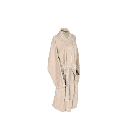 Beige men's Kamerjas Home ESPRIT made of cotton, designed for home, bath, and lounge wear, with a comfortable fit and soft fabric.