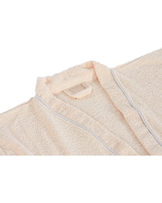 Home ESPRIT crème katoen heren kamerjas, huis en bad, soft fabric with front pockets and tie belt, comfortable loungewear.
