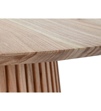 Home ESPRIT eettafel in natuurlijk Mindi hout, 150x150x75 cm, with a smooth rectangular surface and sturdy wooden legs.