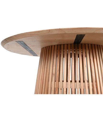 Home ESPRIT eettafel in natuurlijk Mindi hout, 150x150x75 cm, modern dining table for home and kitchen.