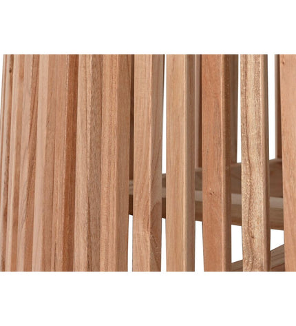 Home ESPRIT eettafel in natuurlijk Mindi hout, 150x150x75 cm, with a smooth wooden surface and sturdy legs for dining room.