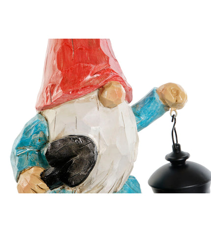 Pair of Home ESPRIT outdoor garden decorations featuring colorful red and green tuinkabouters, 20 x 17.8 x 32 cm each.